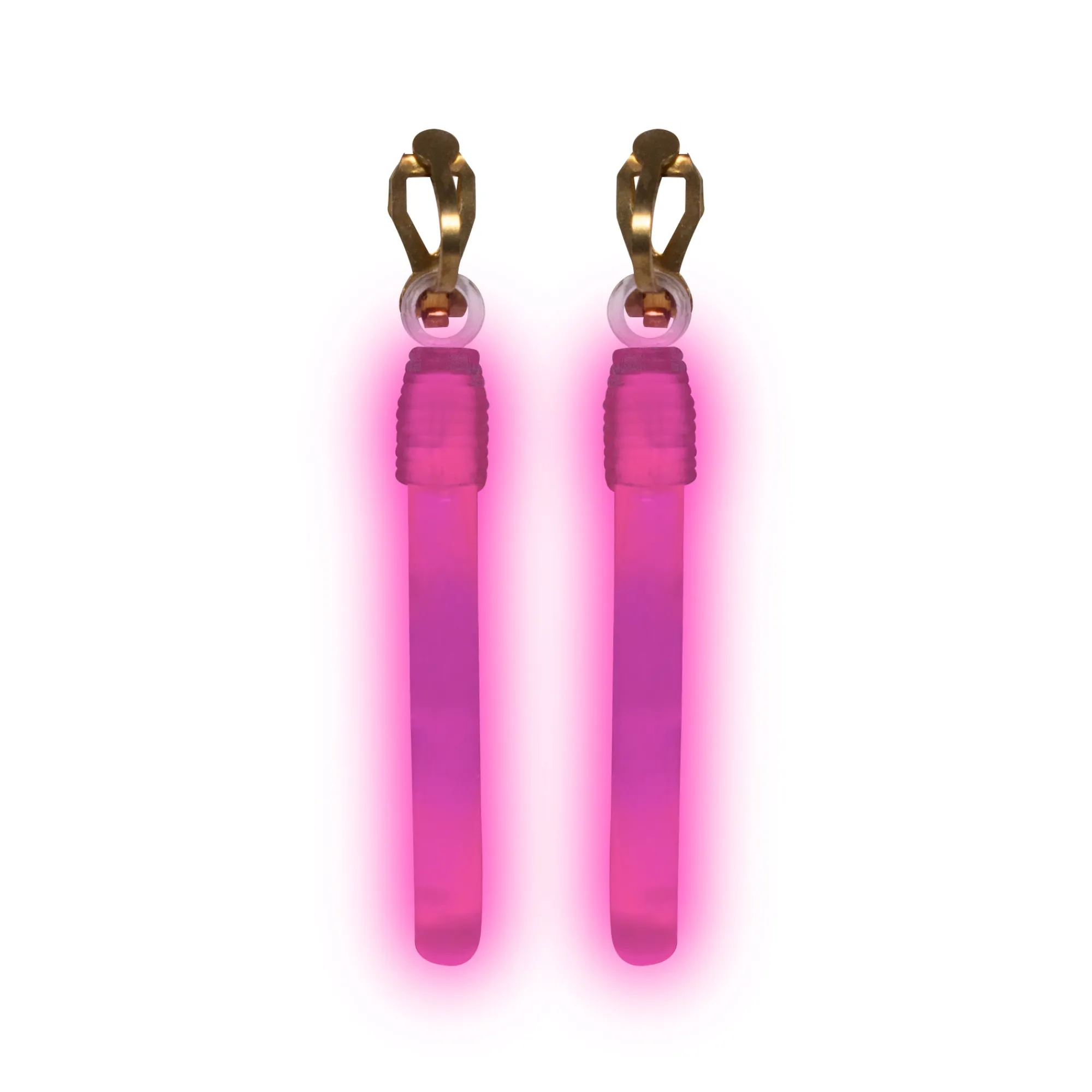 New Windy City Novelties Glow Clip-On Earrings Pink