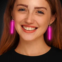 New Windy City Novelties Glow Clip-On Earrings Pink