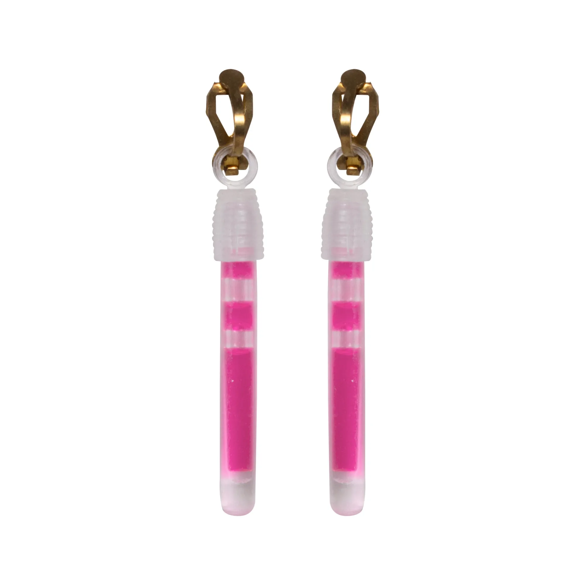 New Windy City Novelties Glow Clip-On Earrings Pink