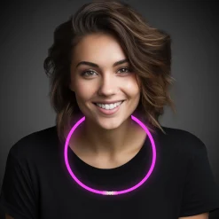 Windy City Novelties Glow Necklace Pink