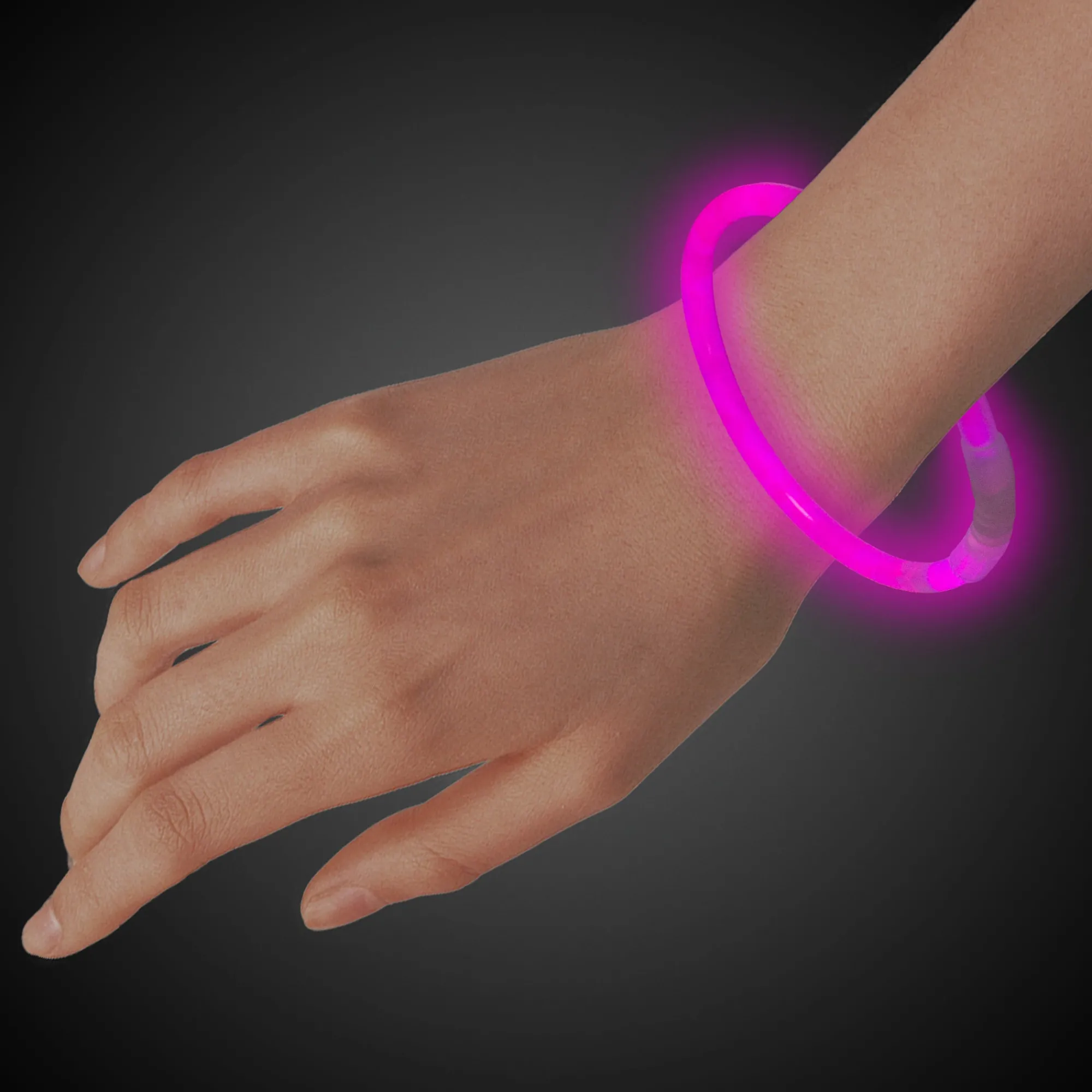 New Windy City Novelties Pink Glow 9" Retail Packaged Bracelets