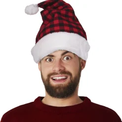 Sale Windy City Novelties Plaid Santa Hat