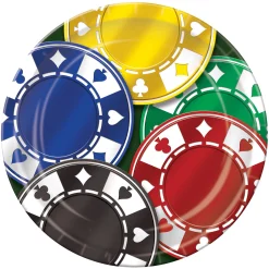 Windy City Novelties Poker Chips 9" Plates