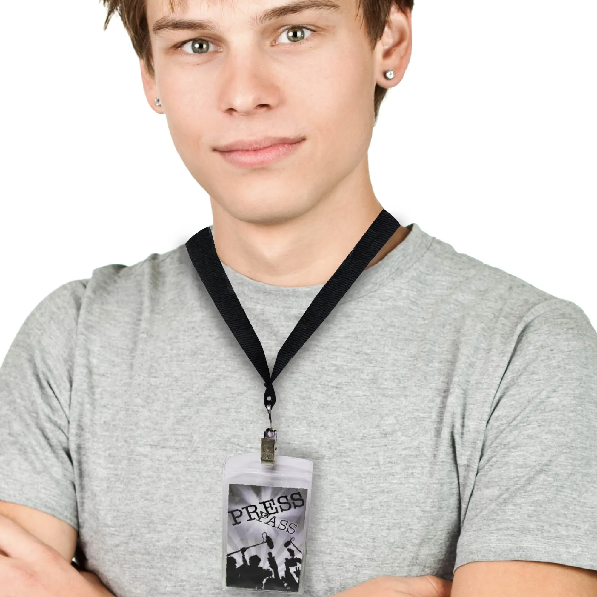 Best Windy City Novelties Press Pass with Black Lanyard