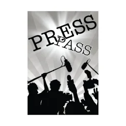 Best Windy City Novelties Press Pass with Black Lanyard