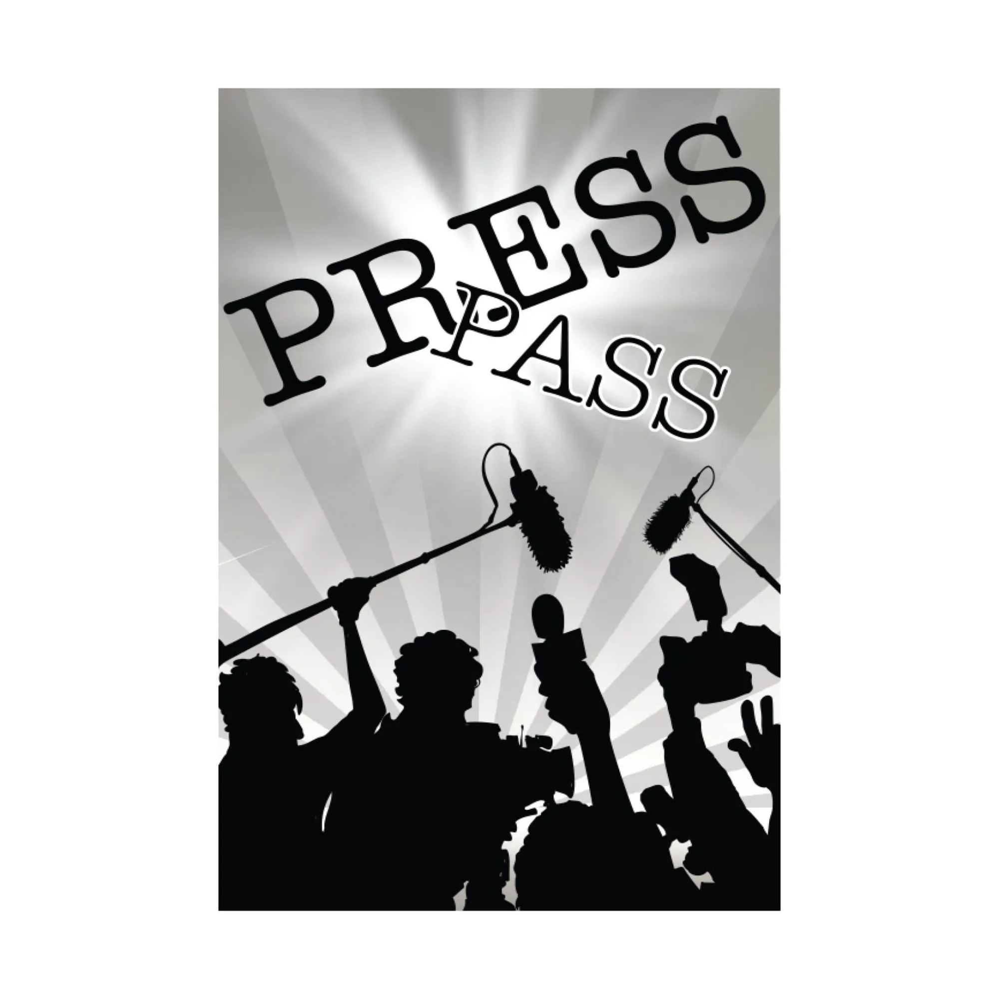 Best Windy City Novelties Press Pass with Black Lanyard