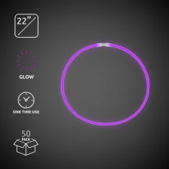 Outlet Windy City Novelties 22" Glow Necklaces Purple