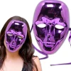 Outlet Windy City Novelties Purple Metallic Full Face Masks