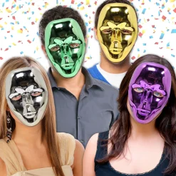 Outlet Windy City Novelties Purple Metallic Full Face Masks