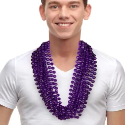 Clearance Windy City Novelties 33" 12mm Bead Necklaces Purple
