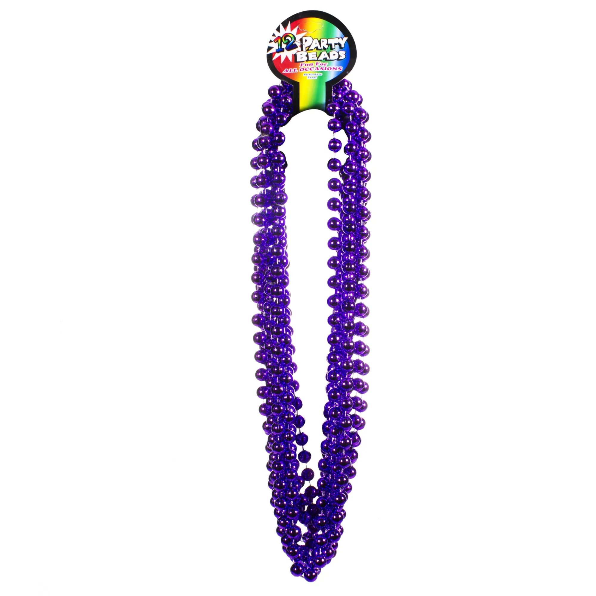Clearance Windy City Novelties 33" 12mm Bead Necklaces Purple
