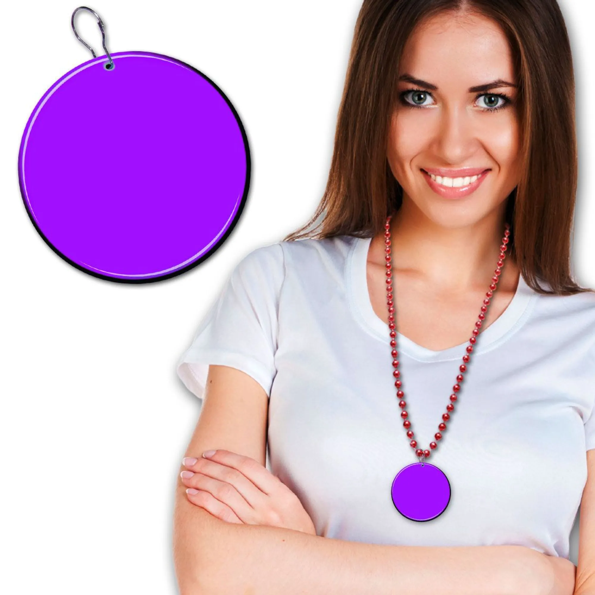Sale Windy City Novelties Purple Plastic 2 1/2" Medallion