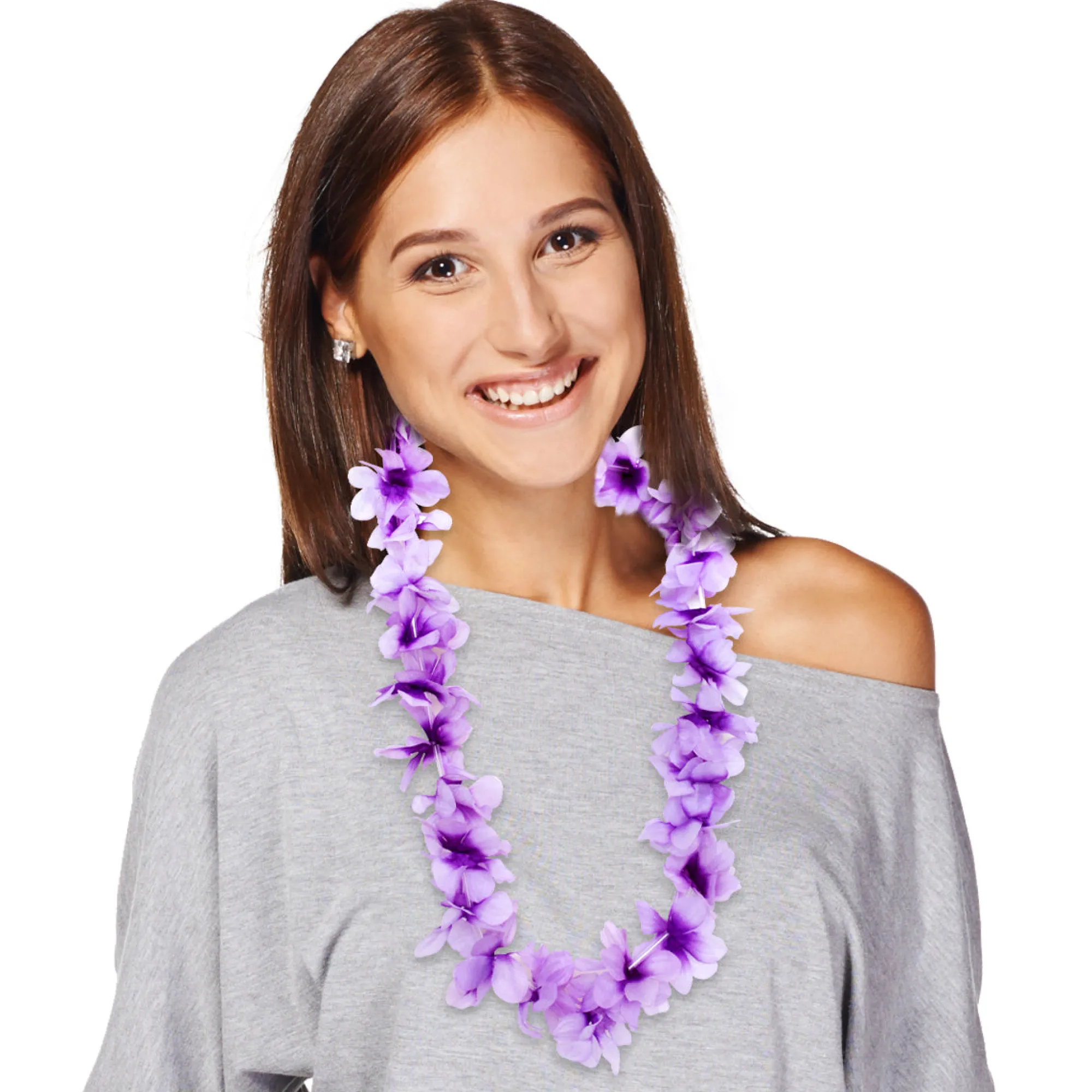 Clearance Windy City Novelties Silk Flower 36" Leis Purple