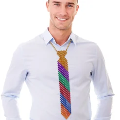 Outlet Windy City Novelties Rainbow Beaded Tie