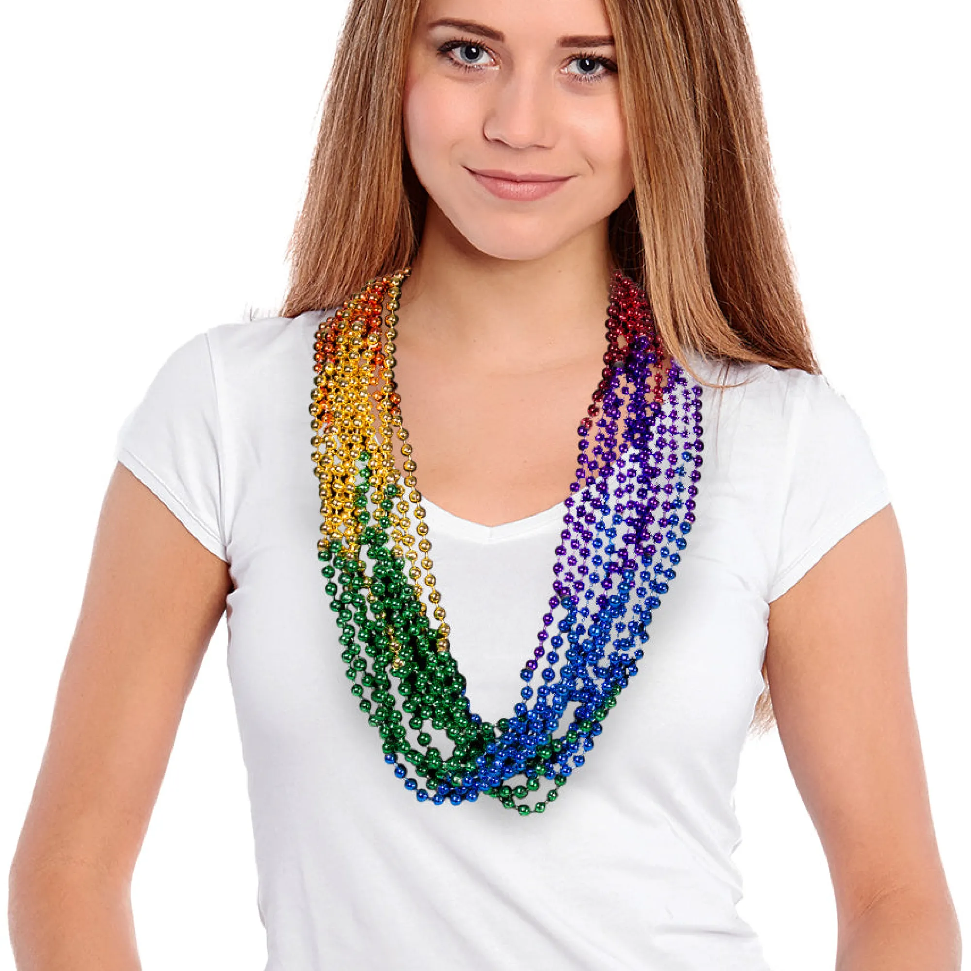 Sale Windy City Novelties Rainbow Bead 33" Necklaces