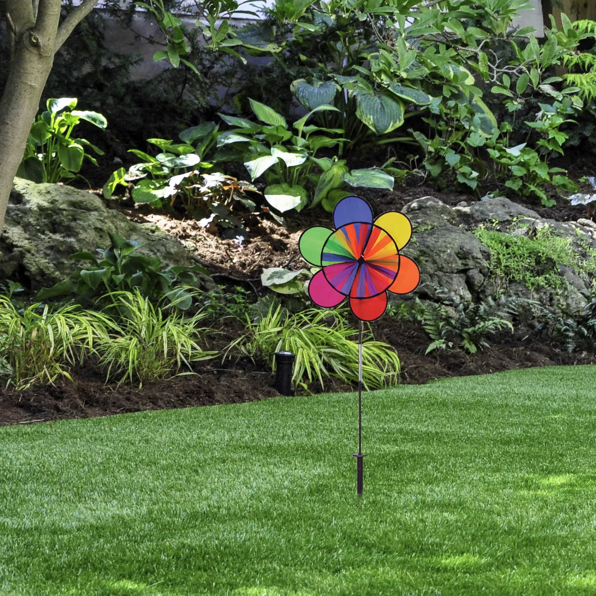 Online Windy City Novelties Rainbow Flower Wind Spinner