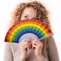 Discount Windy City Novelties Rainbow Folding Fans