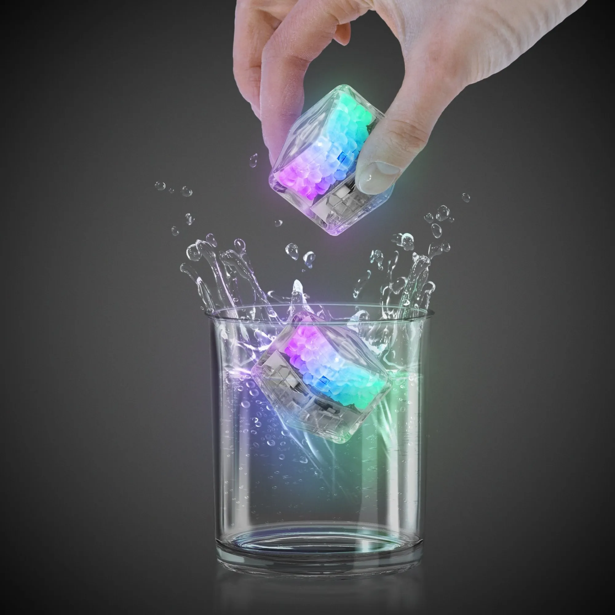 New Windy City Novelties Liquid-Activated LED Ice Cubes Rainbow