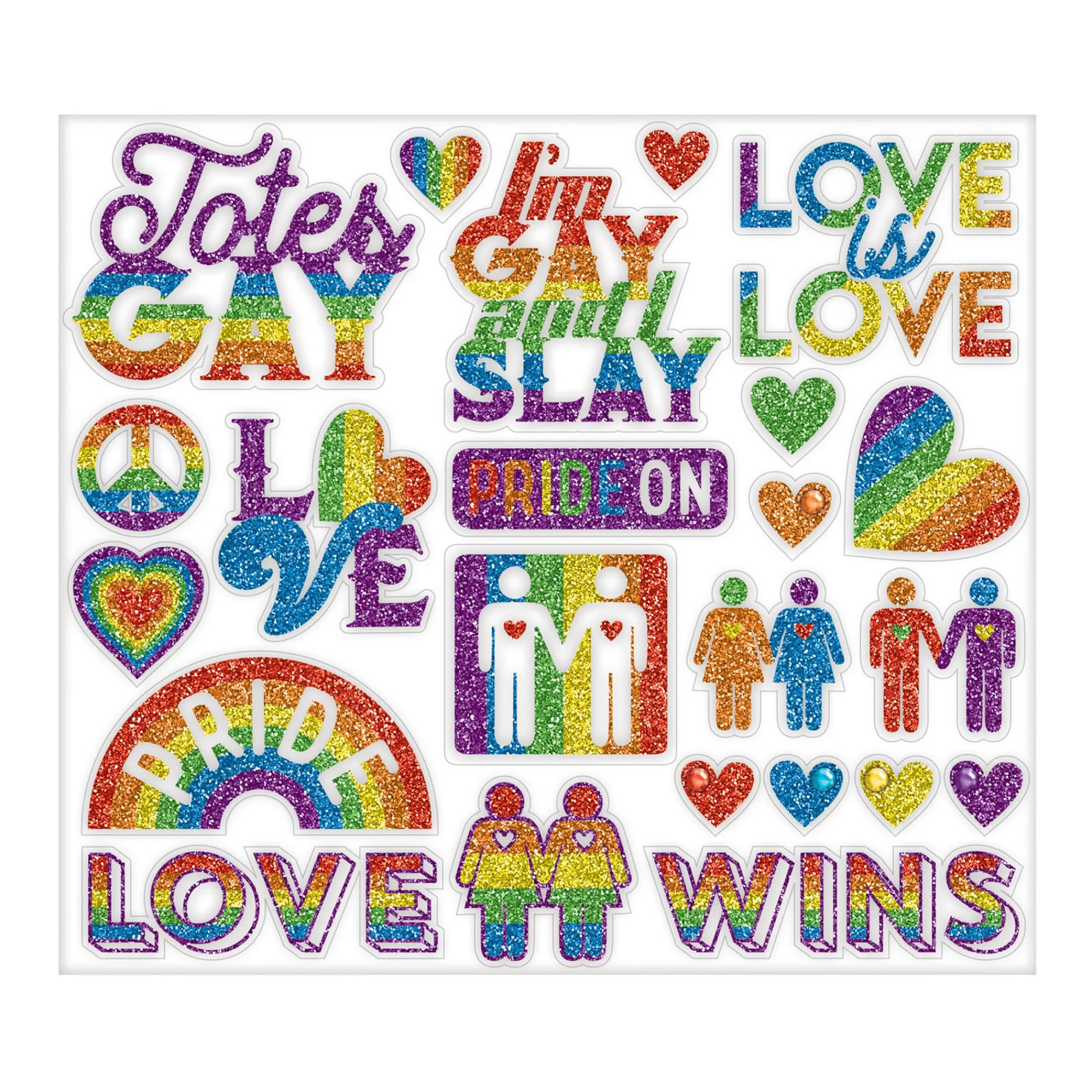 Clearance Windy City Novelties Rainbow Pride Glitter Body Jewelry