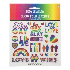 Clearance Windy City Novelties Rainbow Pride Glitter Body Jewelry