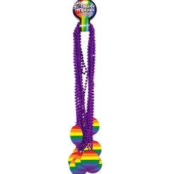 Windy City Novelties Rainbow Pride Medallion Bead Necklaces