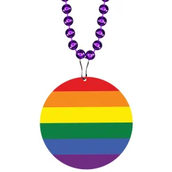 Windy City Novelties Rainbow Pride Medallion Bead Necklaces