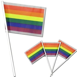 Clearance Windy City Novelties Rainbow Pride 4"x6" Plastic Flags