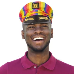 Windy City Novelties Rainbow Yacht Captain's Cap