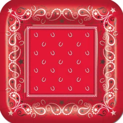 New Windy City Novelties Red Bandana 9" Plates