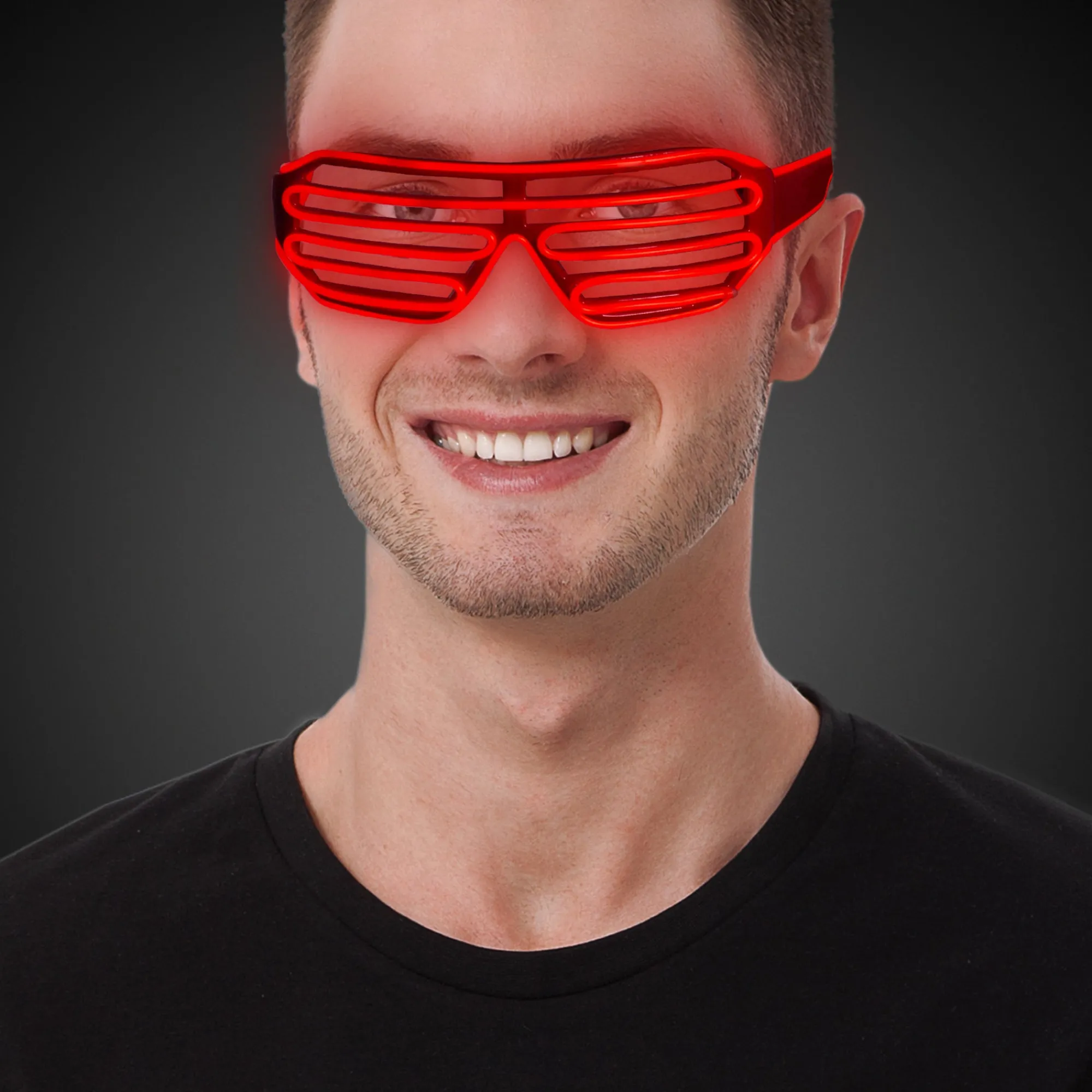 Outlet Windy City Novelties Red EL Wire Slotted Shades