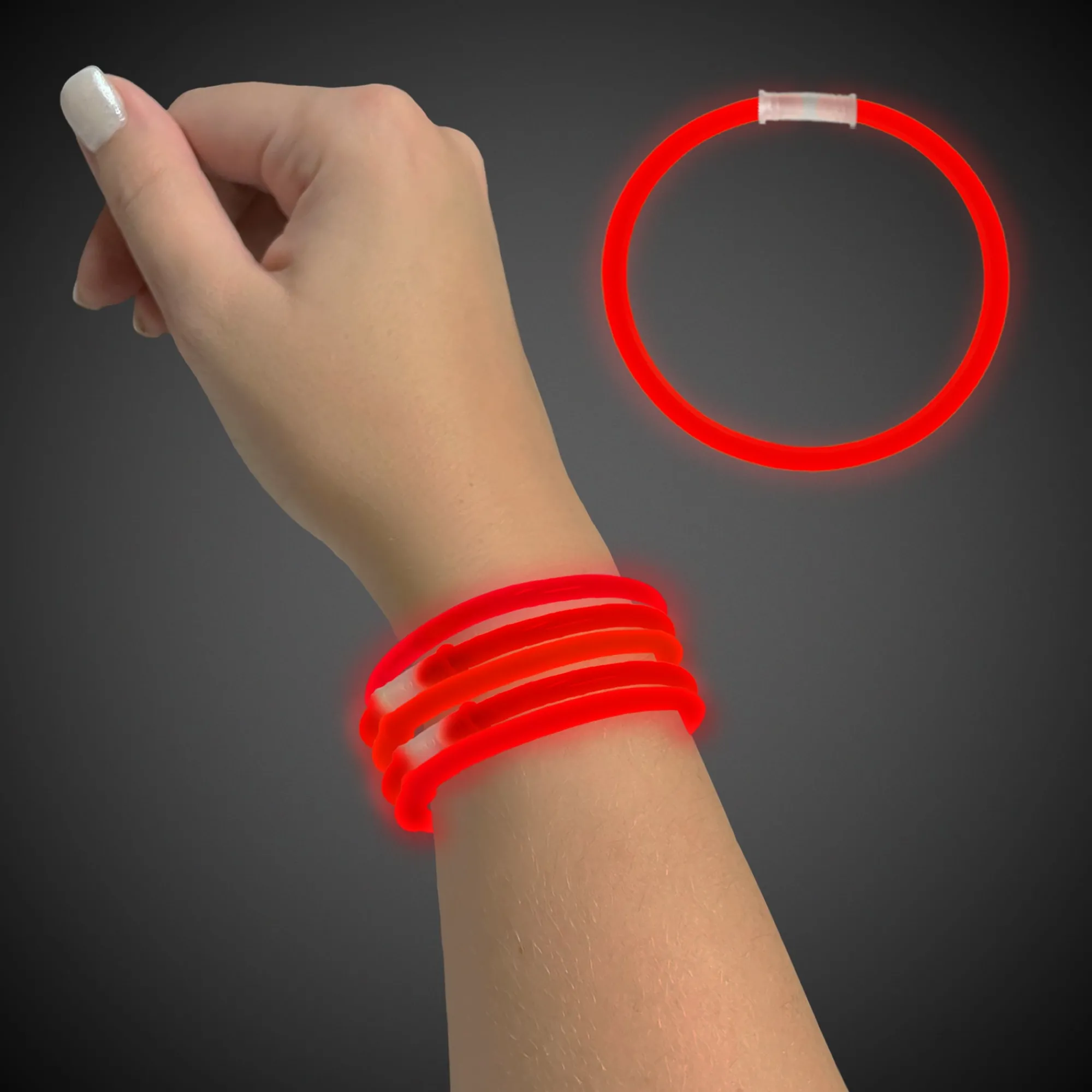 Sale Windy City Novelties Glow 9" Bracelets Red