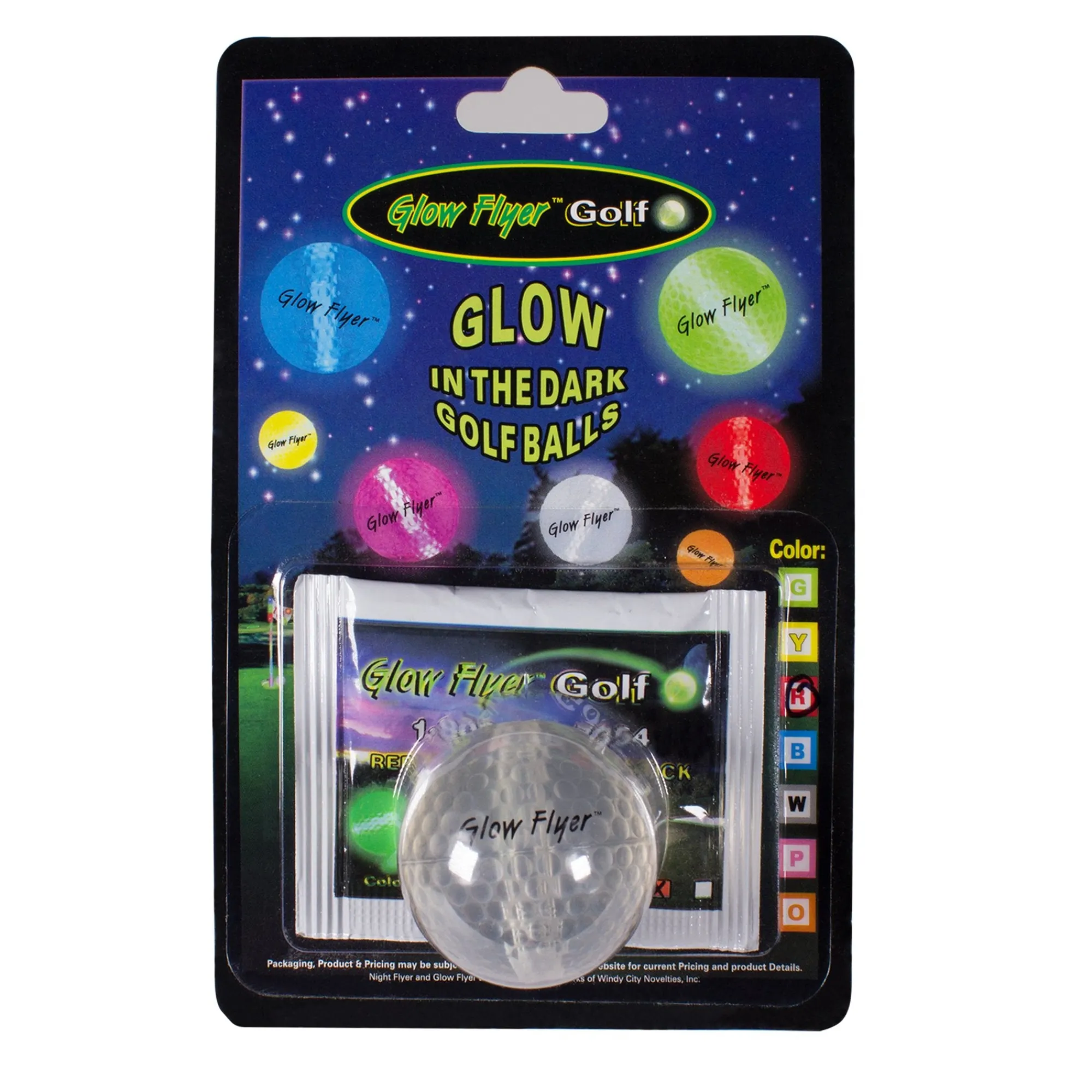Hot Windy City Novelties Glow Flyer Golf Ball Red
