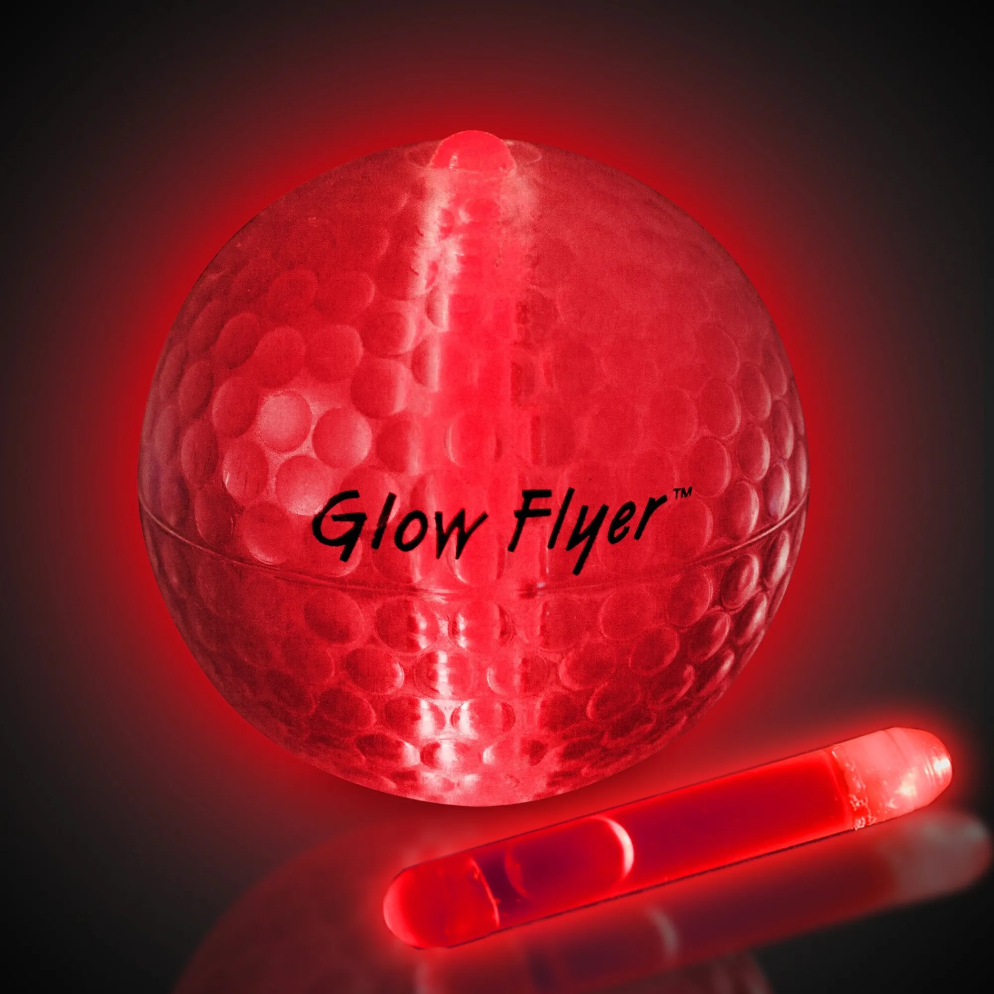 Hot Windy City Novelties Glow Flyer Golf Ball Red