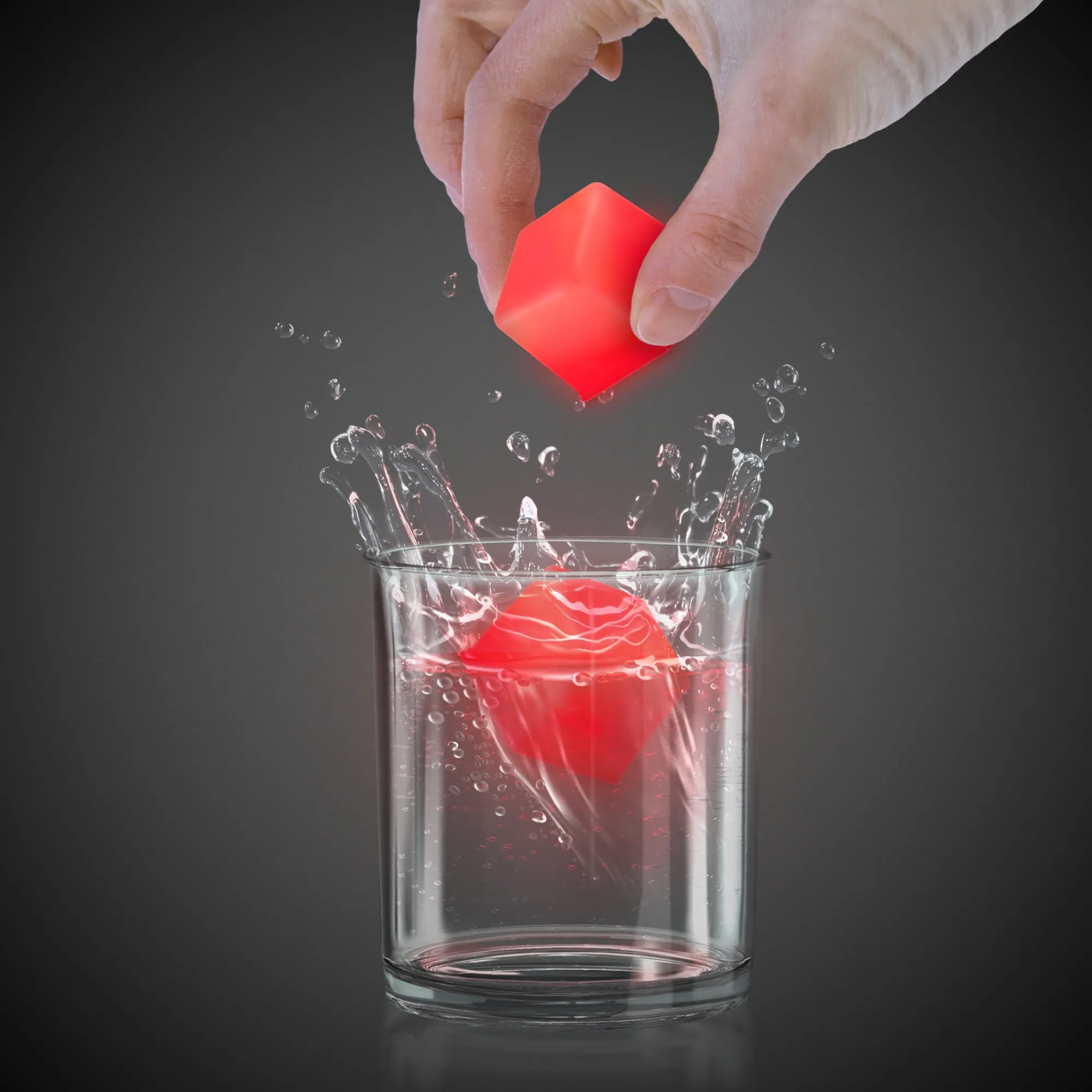 Windy City Novelties Red Glow Ice Cubes