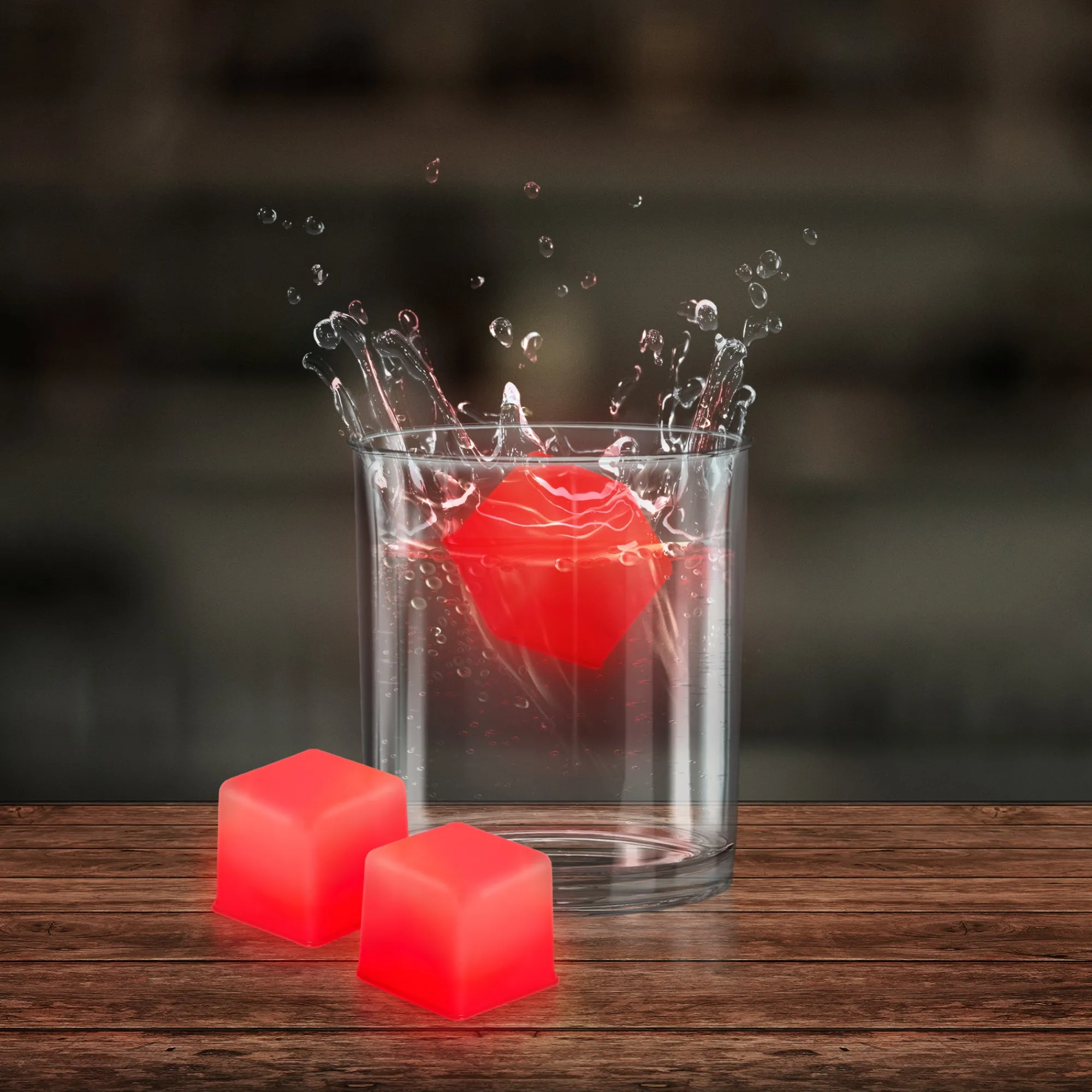 Windy City Novelties Red Glow Ice Cubes
