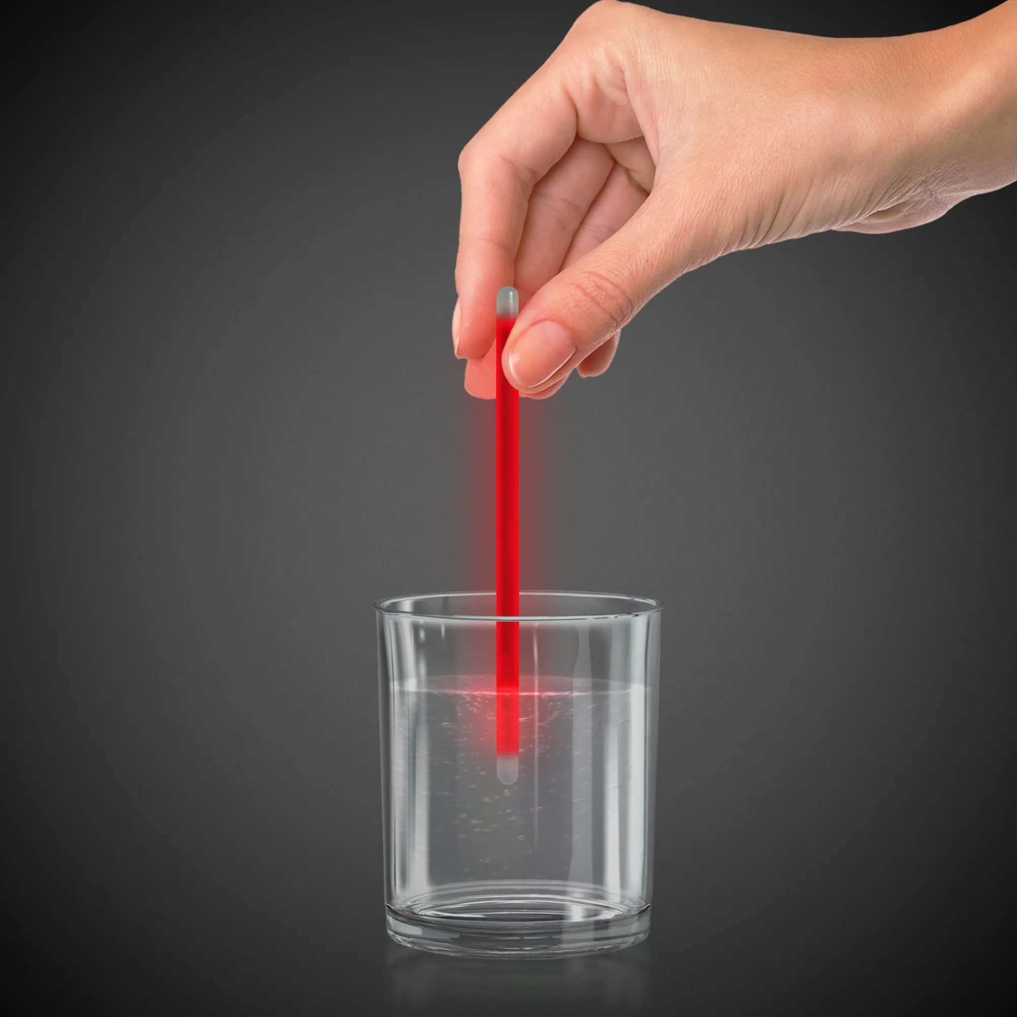 Hot Windy City Novelties Glow 5" Swizzle Sticks Red