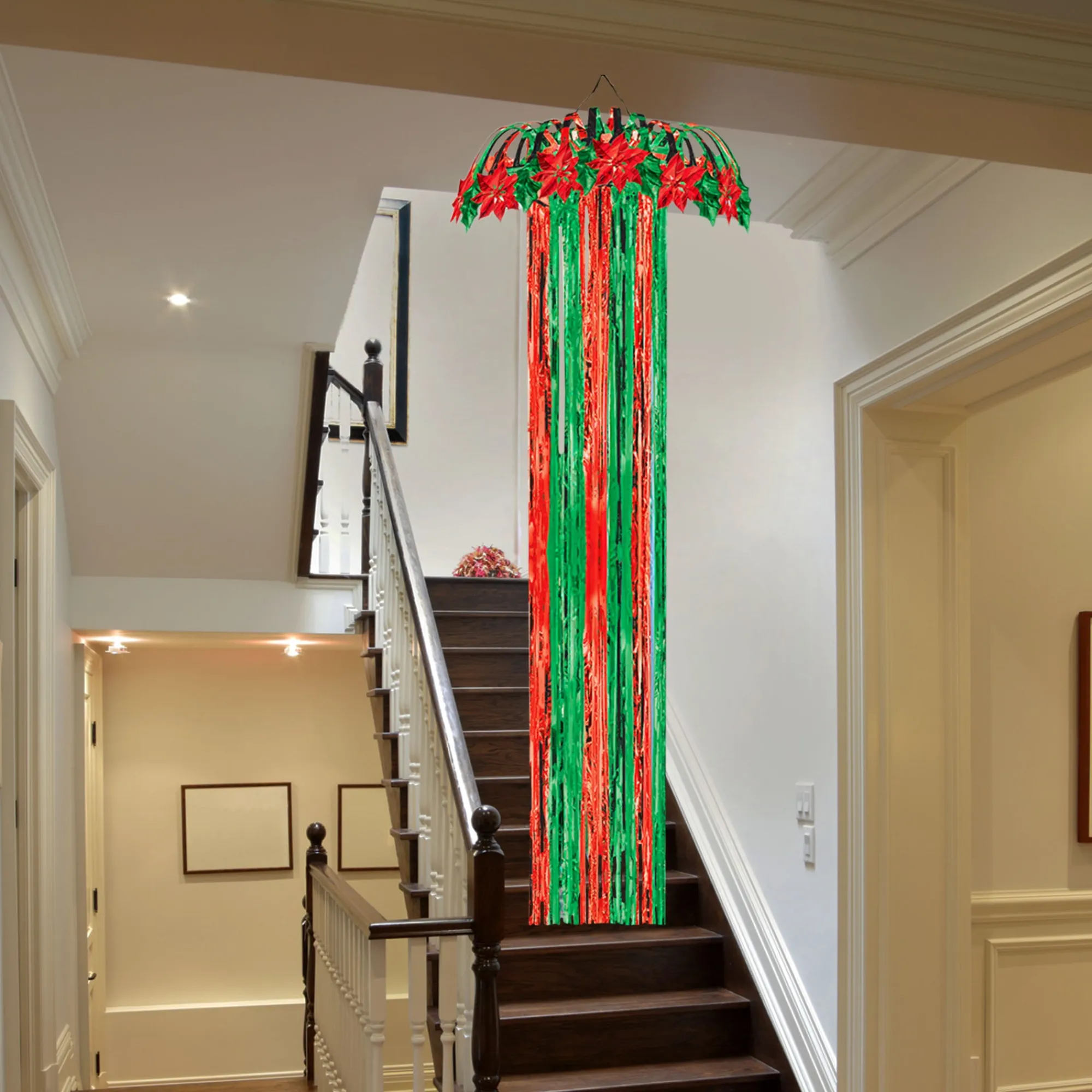 New Windy City Novelties Red & Green Metallic Column Decoration