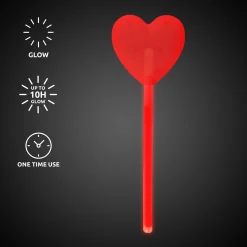 New Windy City Novelties Red Heart Shaped Glow Stick