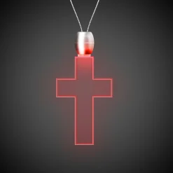 Windy City Novelties Red LED Cross Pendant Necklace
