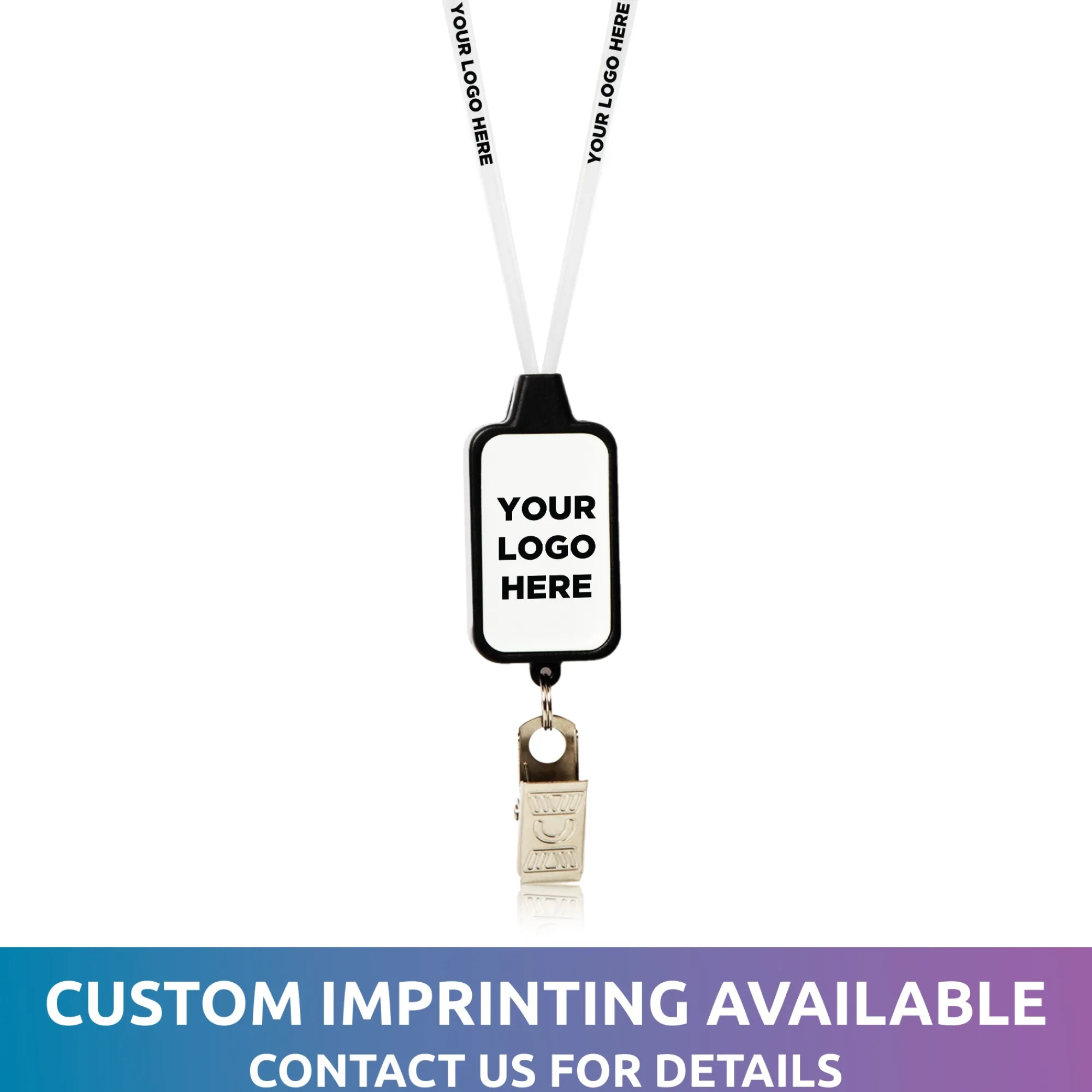 Clearance Windy City Novelties LED Lanyard with Badge Clip Red