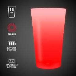 Best Windy City Novelties LED 16 oz. Cup Red