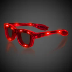 New Windy City Novelties LED Retro Sunglasses Red