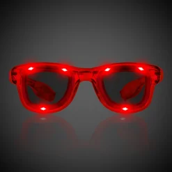 New Windy City Novelties LED Retro Sunglasses Red