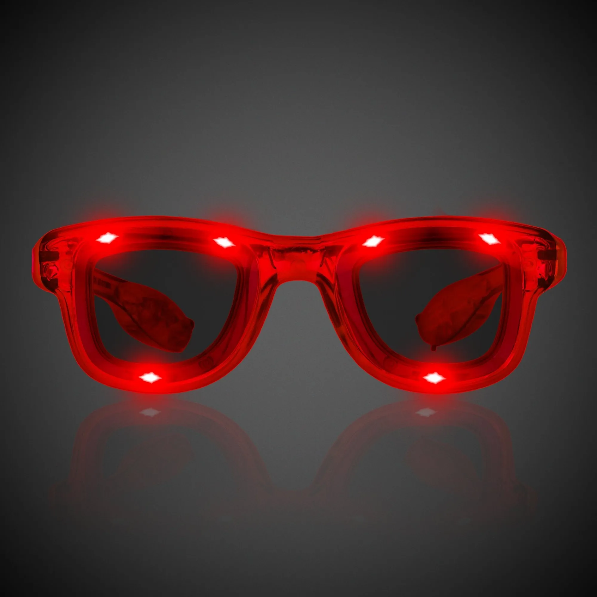 New Windy City Novelties LED Retro Sunglasses Red