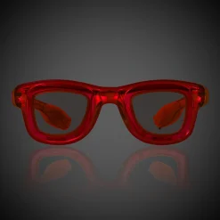 New Windy City Novelties LED Retro Sunglasses Red