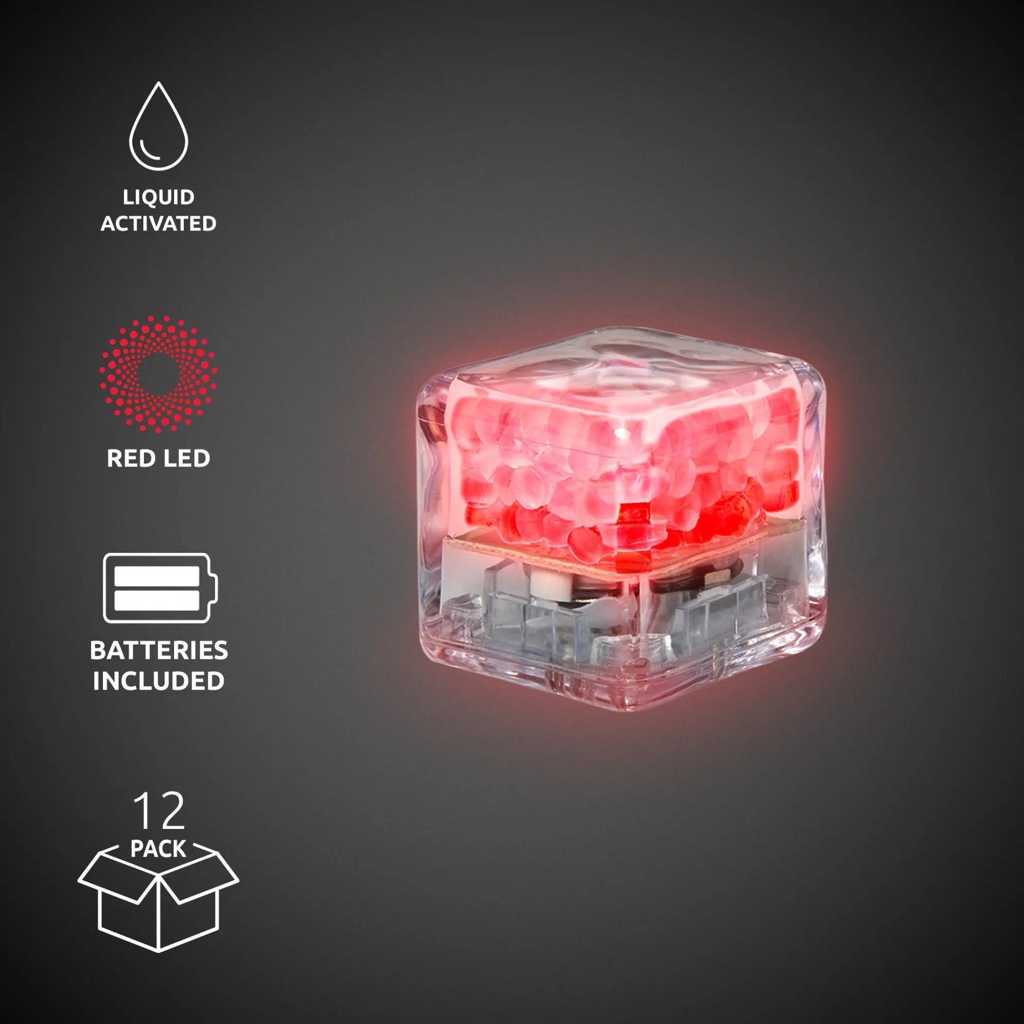 Outlet Windy City Novelties Liquid-Activated LED Ice Cubes Red