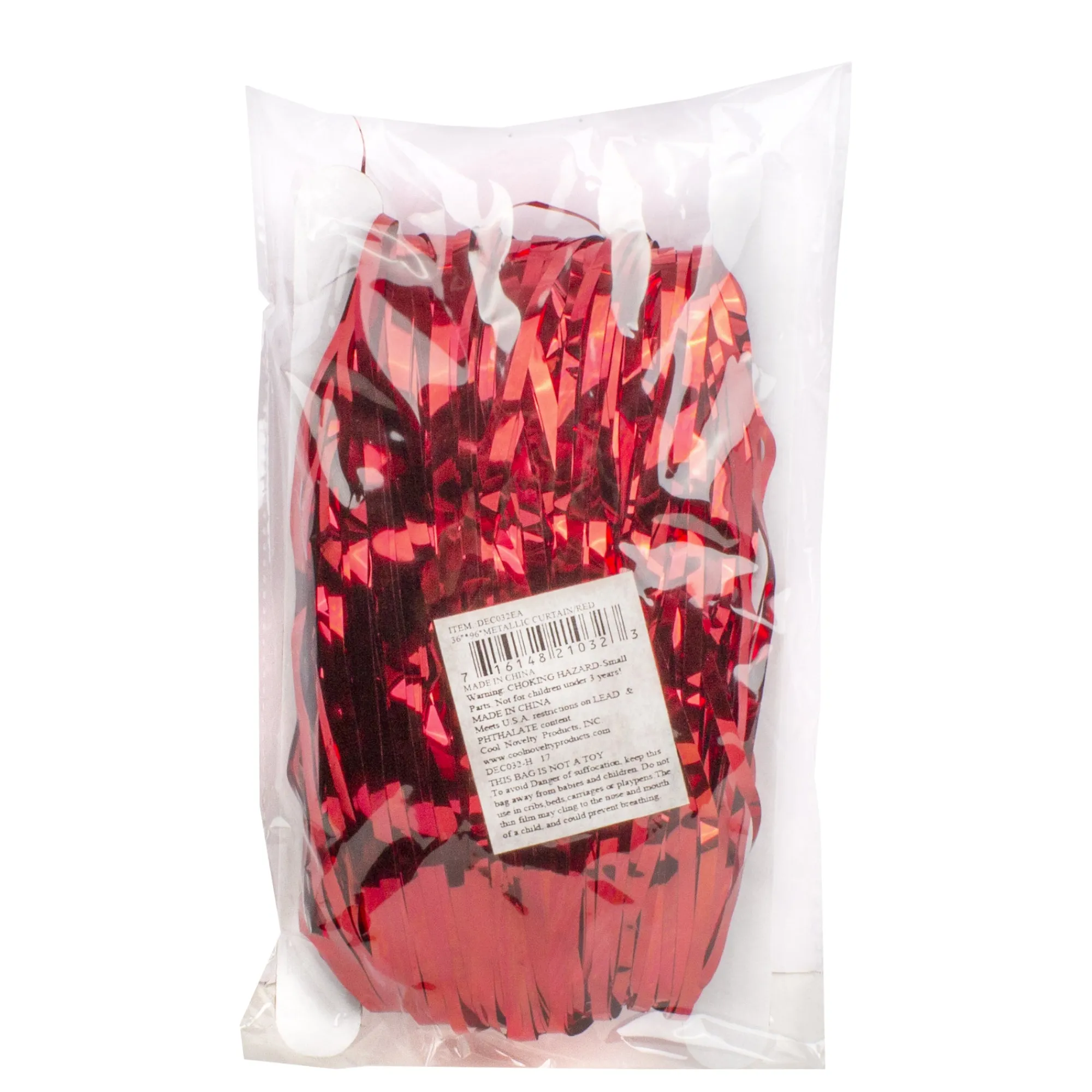 Outlet Windy City Novelties Red Metallic Fringe Curtain