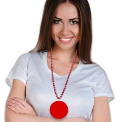 Windy City Novelties Red Plastic 2 1/2" Medallion