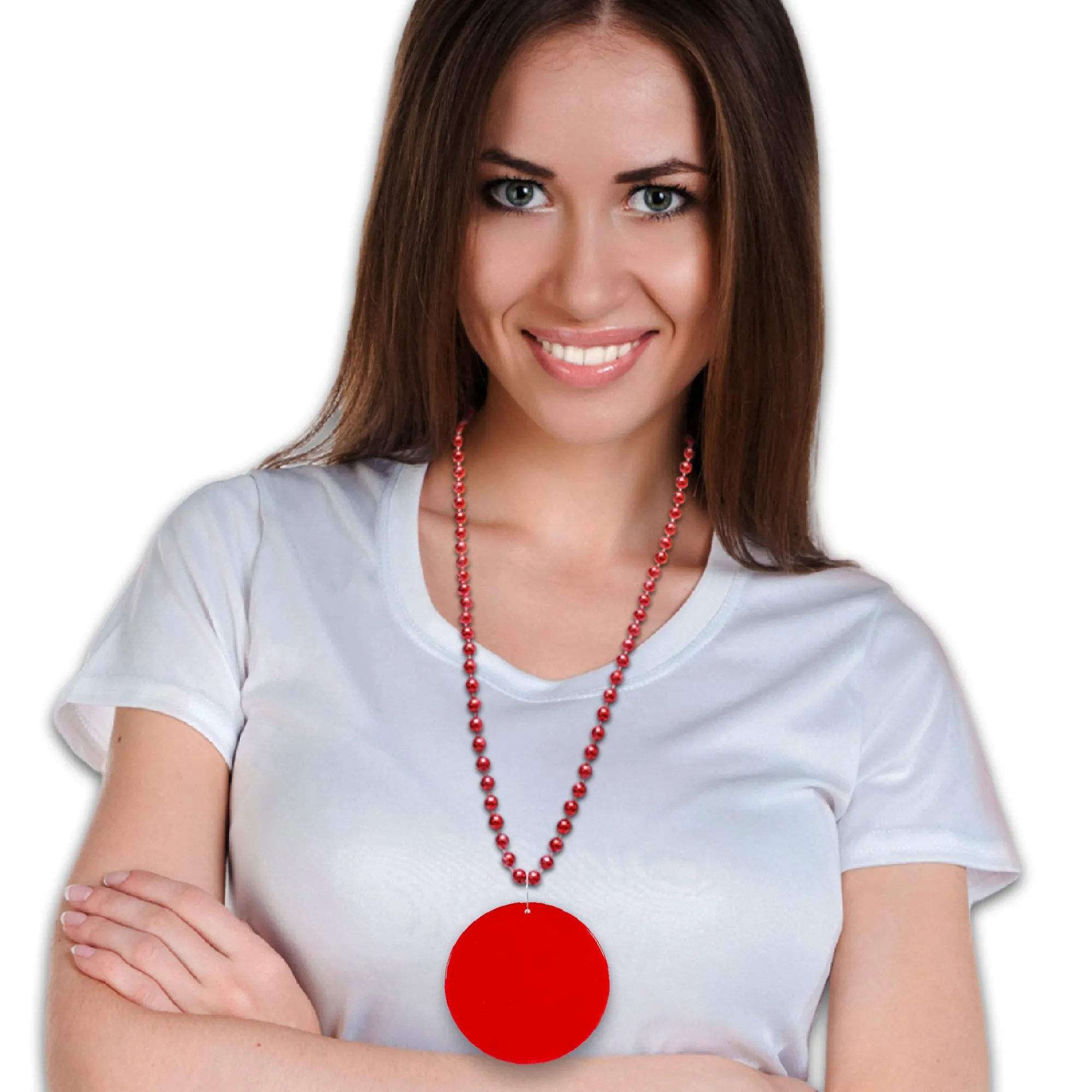 Windy City Novelties Red Plastic 2 1/2" Medallion