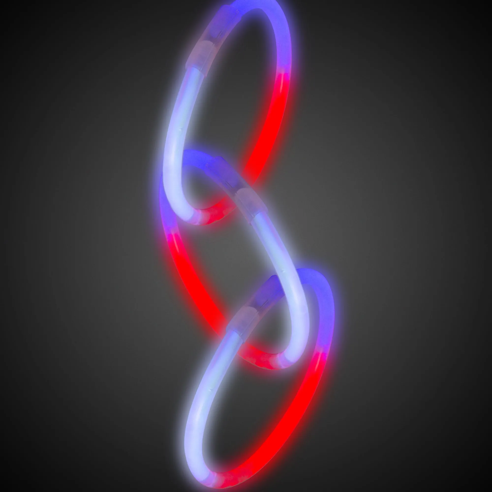 New Windy City Novelties Red, White, and Blue 8" Glow Bracelets